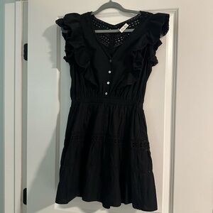 Love Shack Fancy black eyelet dress